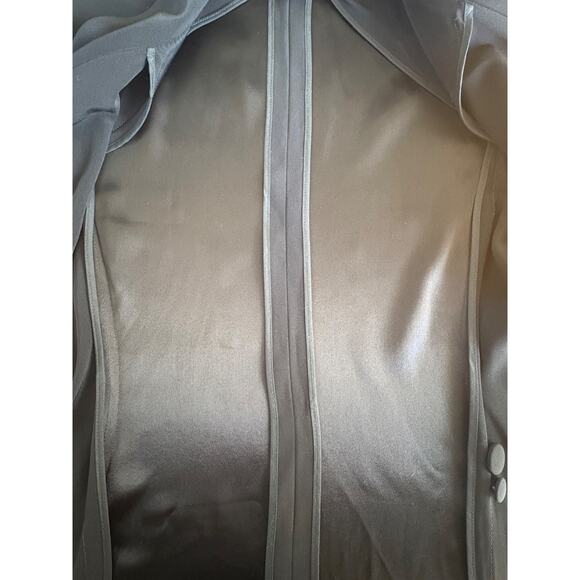 Sonia Rykiel Paris Black Viscose Satin Tailored Blazer button up Suit Jacket 38 - Picture 12 of 14